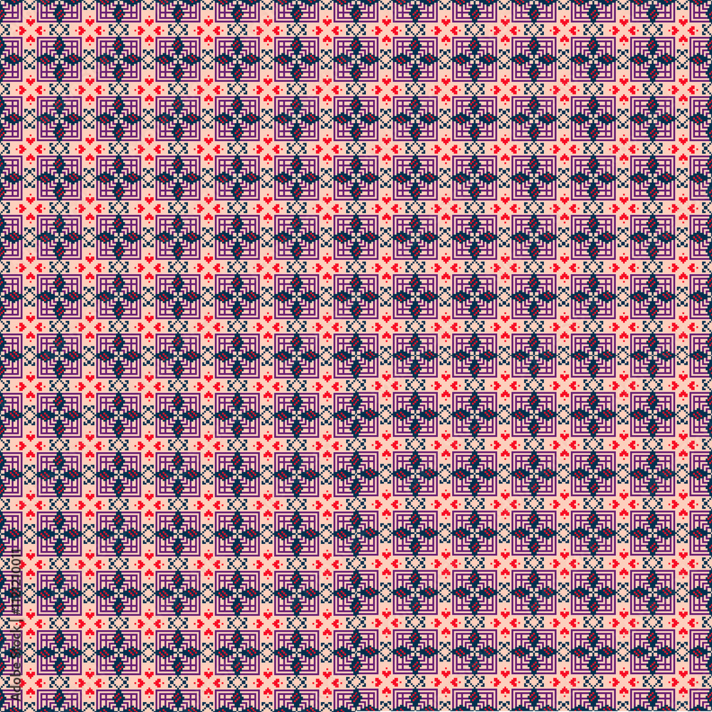 Fototapeta premium Beautiful seamless pattern design by geometric 