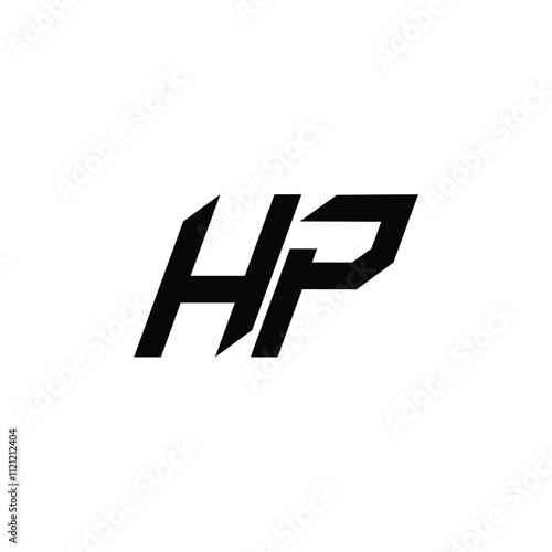 HP monogram logo design letter text name symbol monochrome logotype alphabet character simple logo