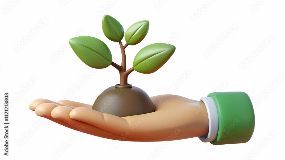 Green earth A minimalist icon of a hand holding a small tree with roots, symbolizing the personal commitment to reforestation and environmental protection on Earth Day Green earth A minimalist icon of a hand holding a small tree with roots, symbolizing the personal commitment to reforestation and environmental protection on Earth Day