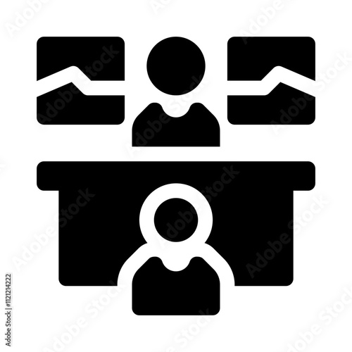 Job Interview glyph icon