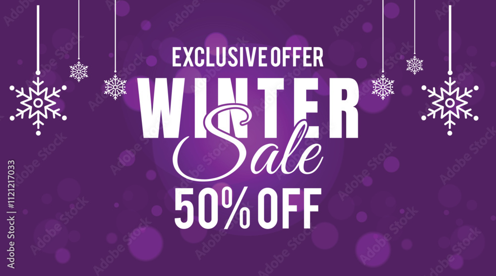 Winter sale banner template with snow flakes, ice snow shopping sale. end of winter Vector illustration. Winter sale banner template with snow flakes, ice snow shopping sale. end of winter Vector illustration.