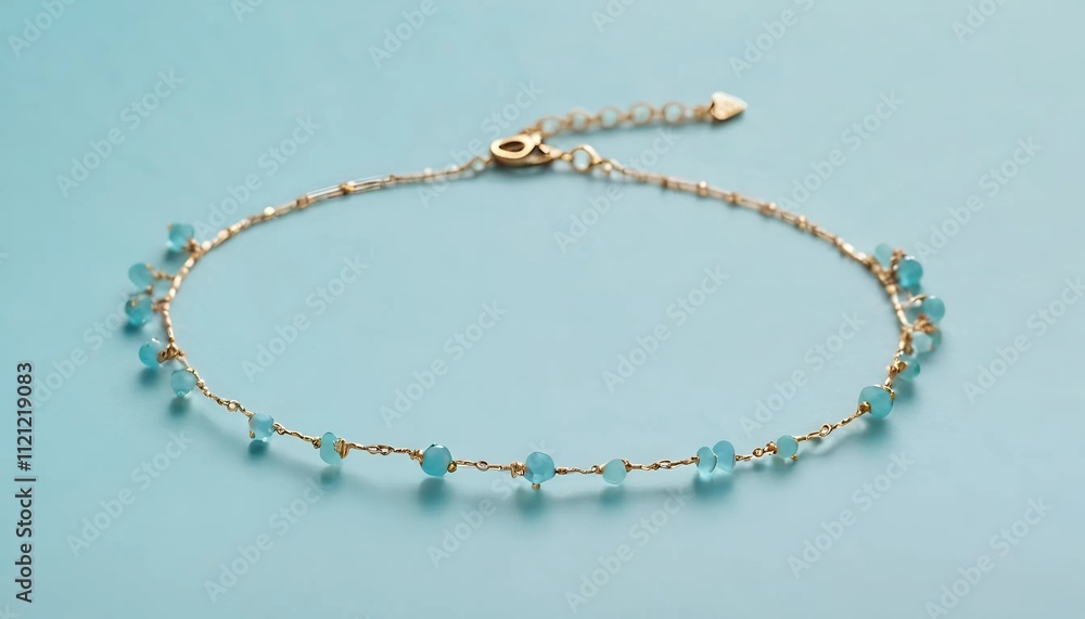 a thin silver bracelet with blue stones a thin silver bracelet with blue stones