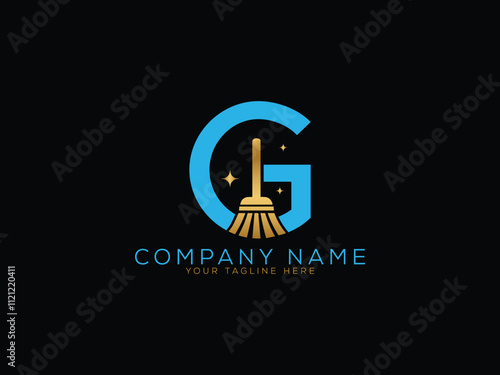 Cleaning Service Logo Design Vector Template, G Letter, Cleaning, Cleaning logo Letter G