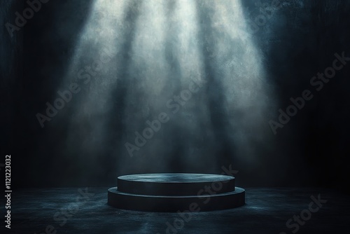 dark background with light rays coming down from the top