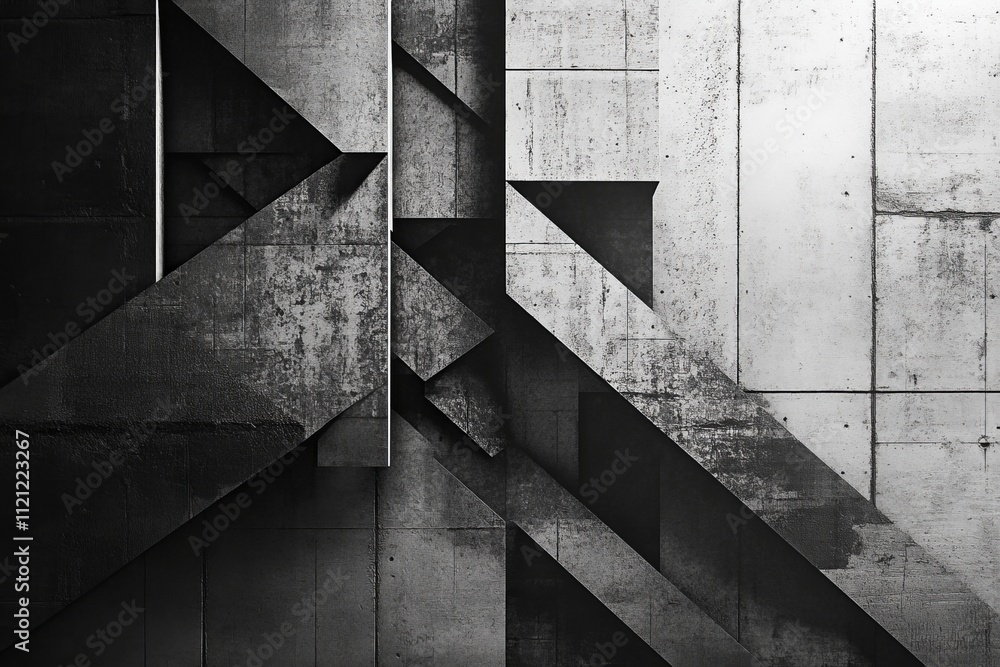 A dynamic brutalist wallpaper illustrating overlapping geometric shapes and patterns with contrasting light.Brutalist architecture.Brutalism art.Brutalist design.Raw concrete. A dynamic brutalist wallpaper illustrating overlapping geometric shapes and patterns with contrasting light.Brutalist architecture.Brutalism art.Brutalist design.Raw concrete.