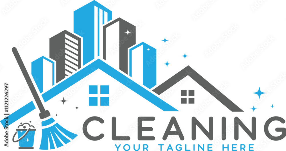 Obraz premium Professional cleaning symbol vector, clean and neat logo template