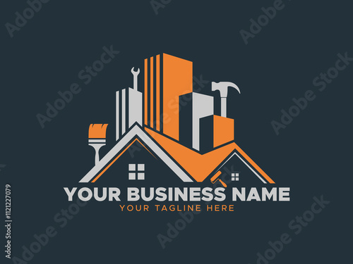 Construction Company Logo,construction industry logo,construction firm branding