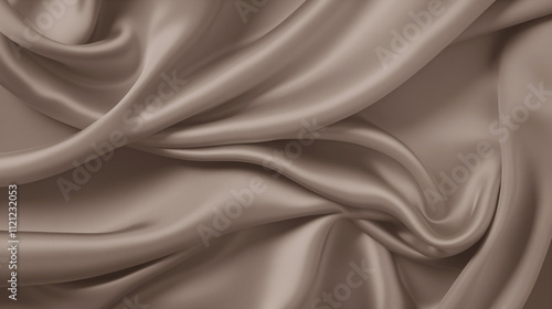 Mocha silk satin. Luxury background. Flat lay, top view