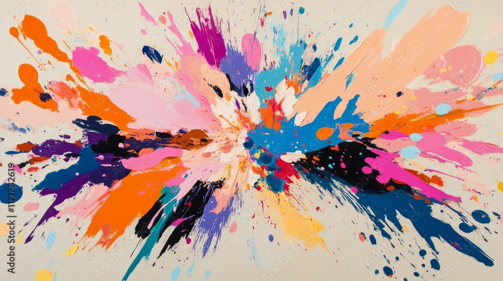 Vibrant abstract splash art, colorful paint explosion, modern wall decor, artistic paint splatter, unique vibrant design Vibrant abstract splash art, colorful paint explosion, modern wall decor, artistic paint splatter, unique vibrant design