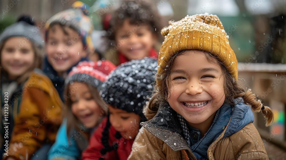 Children from diverse backgrounds laughing and playing together in a schoolyard, sharing toys and learning each other's languages. Children from diverse backgrounds laughing and playing together in a schoolyard, sharing toys and learning each other's languages.