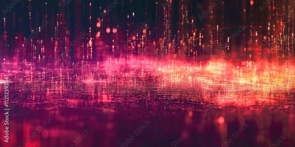 Red and orange background with a lot of lines and dots Red and orange background with a lot of lines and dots