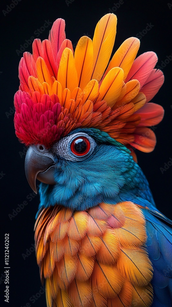 Fototapeta premium beautiful, bright, colorful parrot