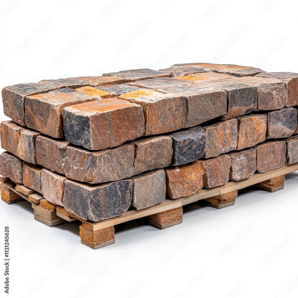 Stacked natural stones on a wooden pallet, showcasing a variety of earthy colors and textures, suitable for construction, landscaping, or decorative purposes, Ideal for outdoor or interior projects, Stacked natural stones on a wooden pallet, showcasing a variety of earthy colors and textures, suitable for construction, landscaping, or decorative purposes, Ideal for outdoor or interior projects,