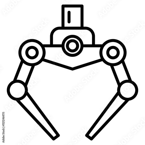 Mechanical grippers single icon