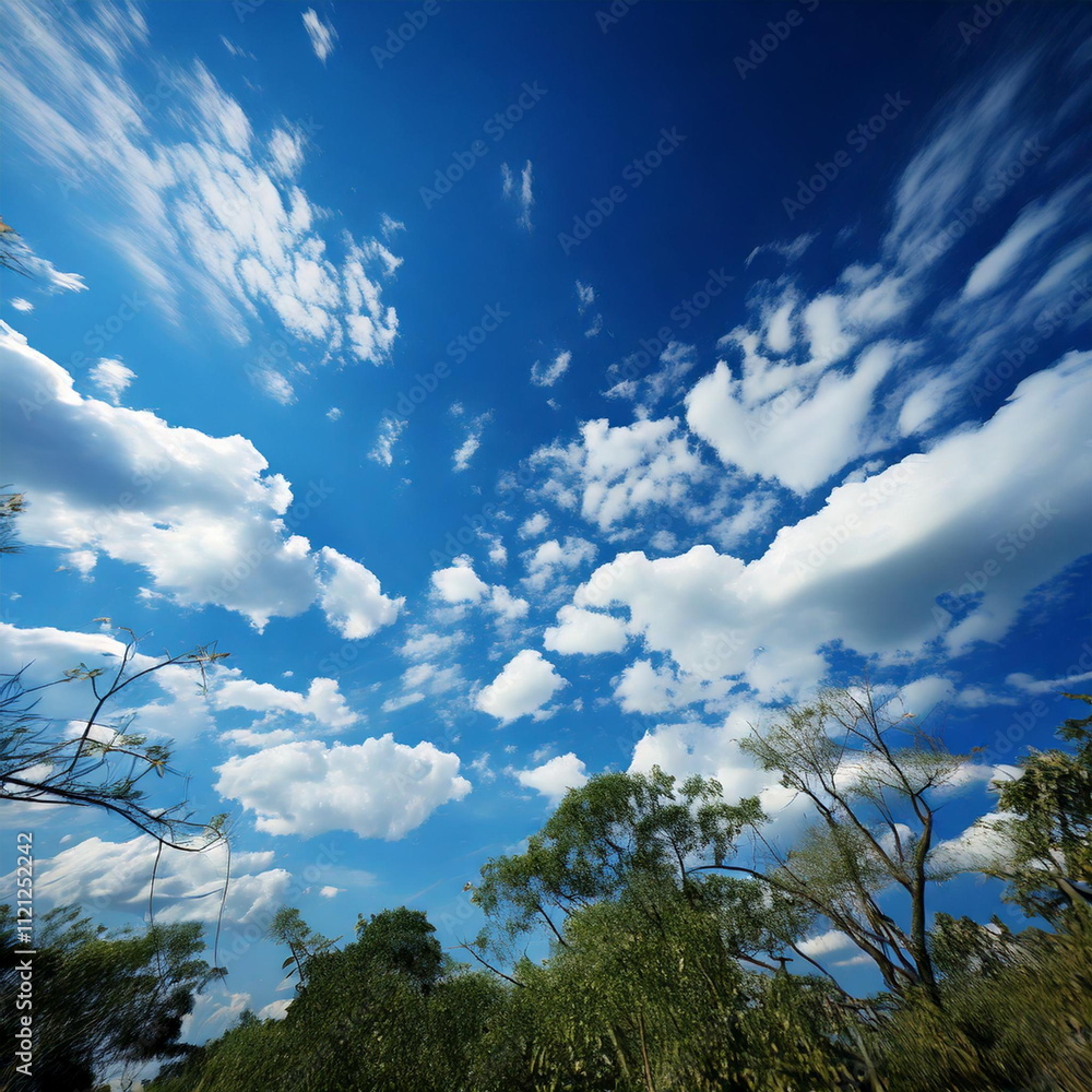 Obraz premium beautiful blue sky cloud background