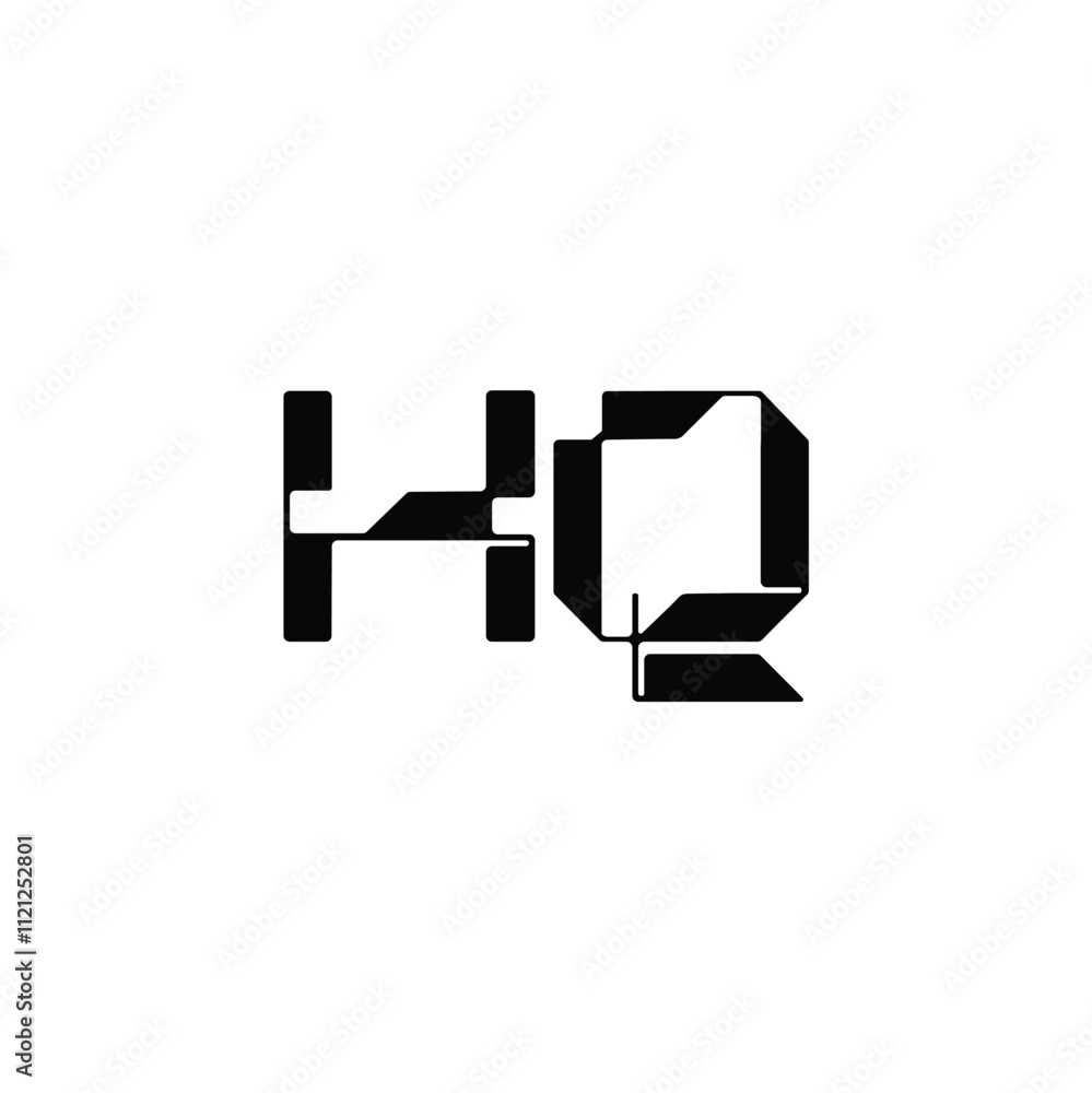 HQ monogram logo design letter text name symbol monochrome logotype alphabet character simple logo HQ monogram logo design letter text name symbol monochrome logotype alphabet character simple logo