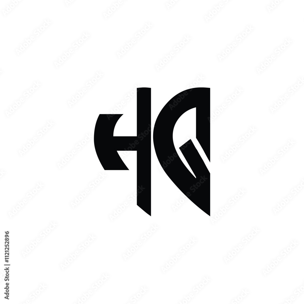 HQ monogram logo design letter text name symbol monochrome logotype alphabet character simple logo HQ monogram logo design letter text name symbol monochrome logotype alphabet character simple logo