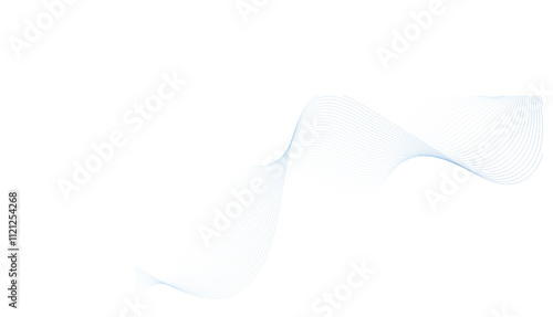 Abstract wave element for design. Digital frequency track equalizer. Stylized line art background. Vector illustration. Wave with lines created using blend tool.