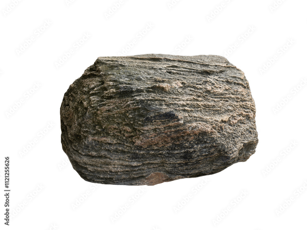 Obraz premium oval stone isolated on white background
