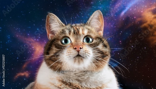 驚いている猫