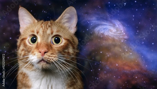 驚いている猫