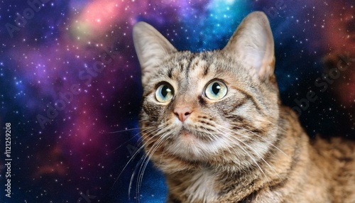 驚いている猫