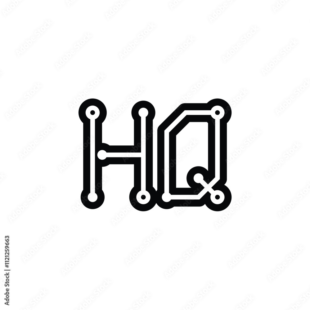 HQ monogram logo design letter text name symbol monochrome logotype alphabet character simple logo HQ monogram logo design letter text name symbol monochrome logotype alphabet character simple logo