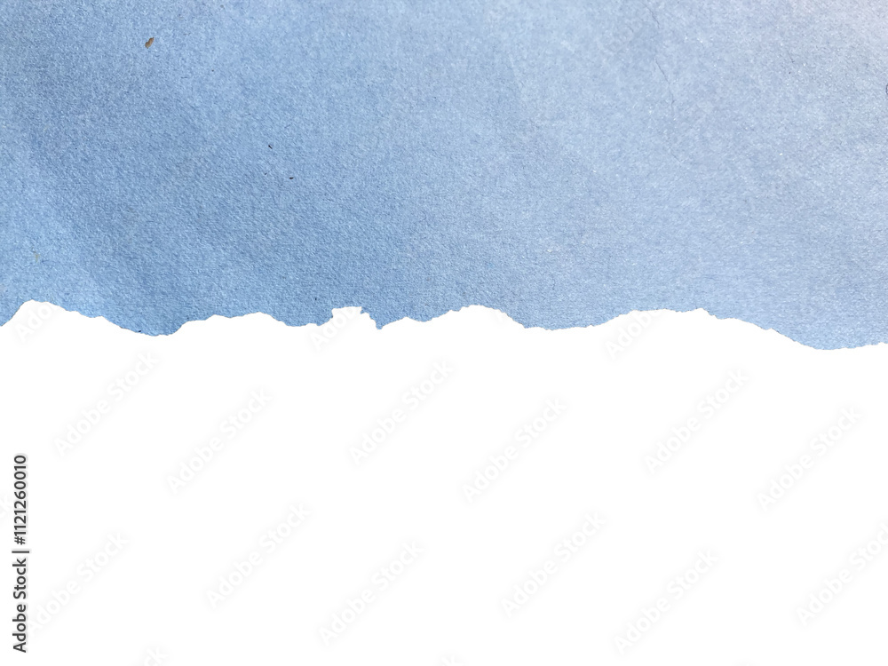Blue torn paper background ,copy space Blue torn paper background ,copy space