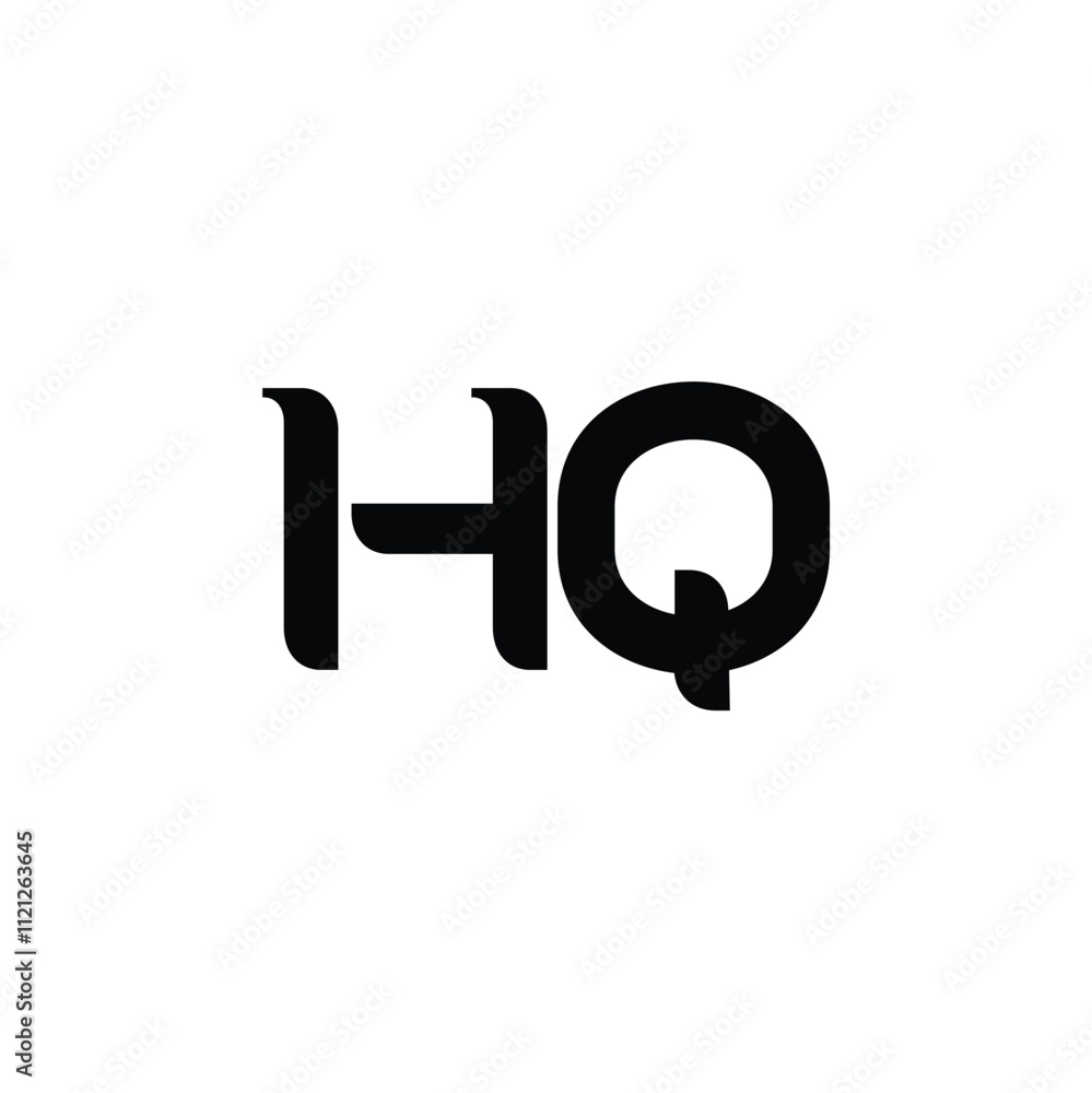 HQ monogram logo design letter text name symbol monochrome logotype alphabet character simple logo HQ monogram logo design letter text name symbol monochrome logotype alphabet character simple logo