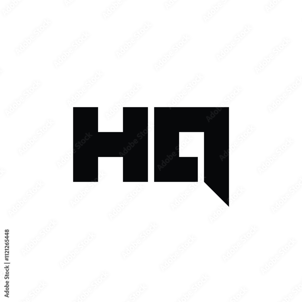 HQ monogram logo design letter text name symbol monochrome logotype alphabet character simple logo HQ monogram logo design letter text name symbol monochrome logotype alphabet character simple logo