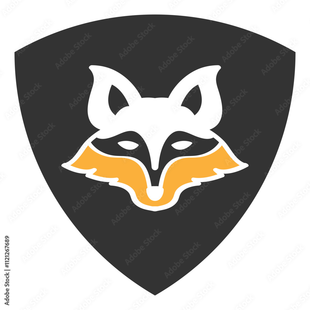 Obraz premium fox head vector logo illustration design