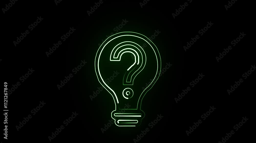 Neon electric bulb icon with charging icon animation. Light lamp sign icon on black background Neon electric bulb icon with charging icon animation. Light lamp sign icon on black background