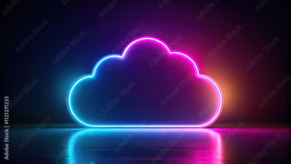 Abstract render of neon-lit cloud, neon, illuminated, abstract, design, digital, art, futuristic, creative, concept Abstract render of neon-lit cloud, neon, illuminated, abstract, design, digital, art, futuristic, creative, concept