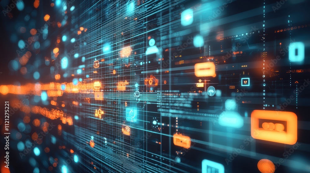 Digital data flow visualization technology concept abstract environment futuristic perspective Digital data flow visualization technology concept abstract environment futuristic perspective