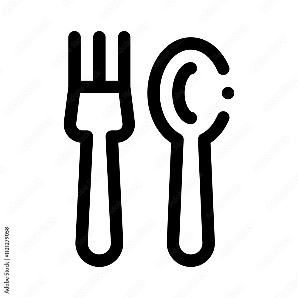 Fork and Knife line icon Fork and Knife line icon