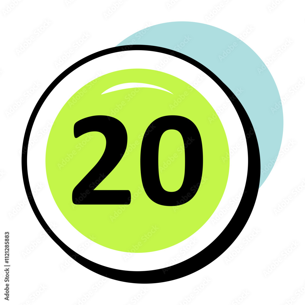 Number and Counting Circle Color Outline Icons and Illustrations Pack Number and Counting Circle Color Outline Icons and Illustrations Pack
