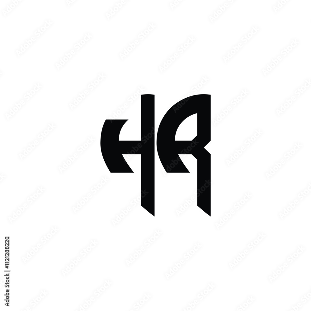 HR monogram logo design letter text name symbol monochrome logotype alphabet character simple logo HR monogram logo design letter text name symbol monochrome logotype alphabet character simple logo