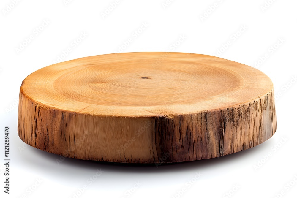 Polished Wooden Tree Stump Circular Surface Polished Wooden Tree Stump Circular Surface