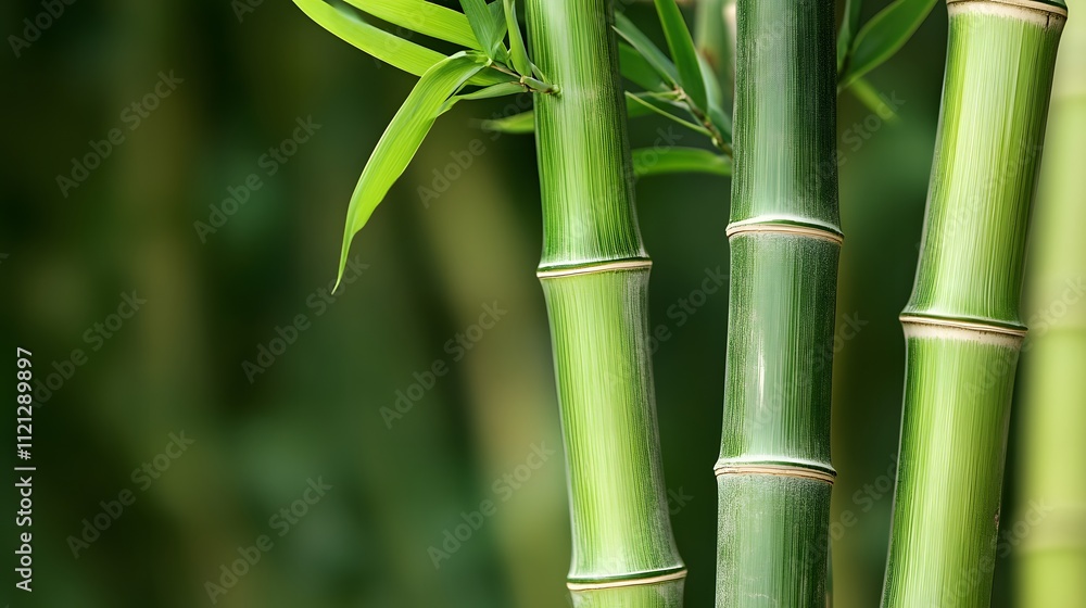 Fototapeta premium Bamboo shoots plants growing outside