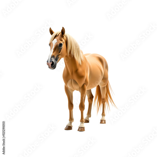 Majestic Brown Horse: Isolated Animal on Transparent Background for Equestrian Themes, PNG photo