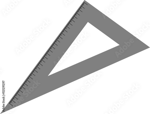 triangle ruler isolated on white