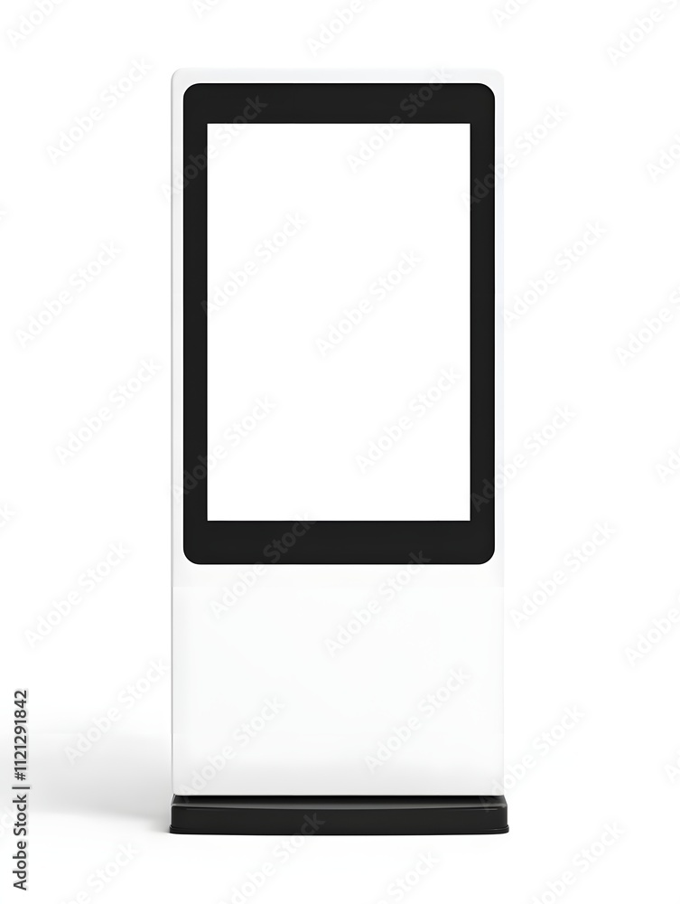 A blank digital freestanding display screen A blank digital freestanding display screen