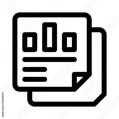 Business Plan Document line icon