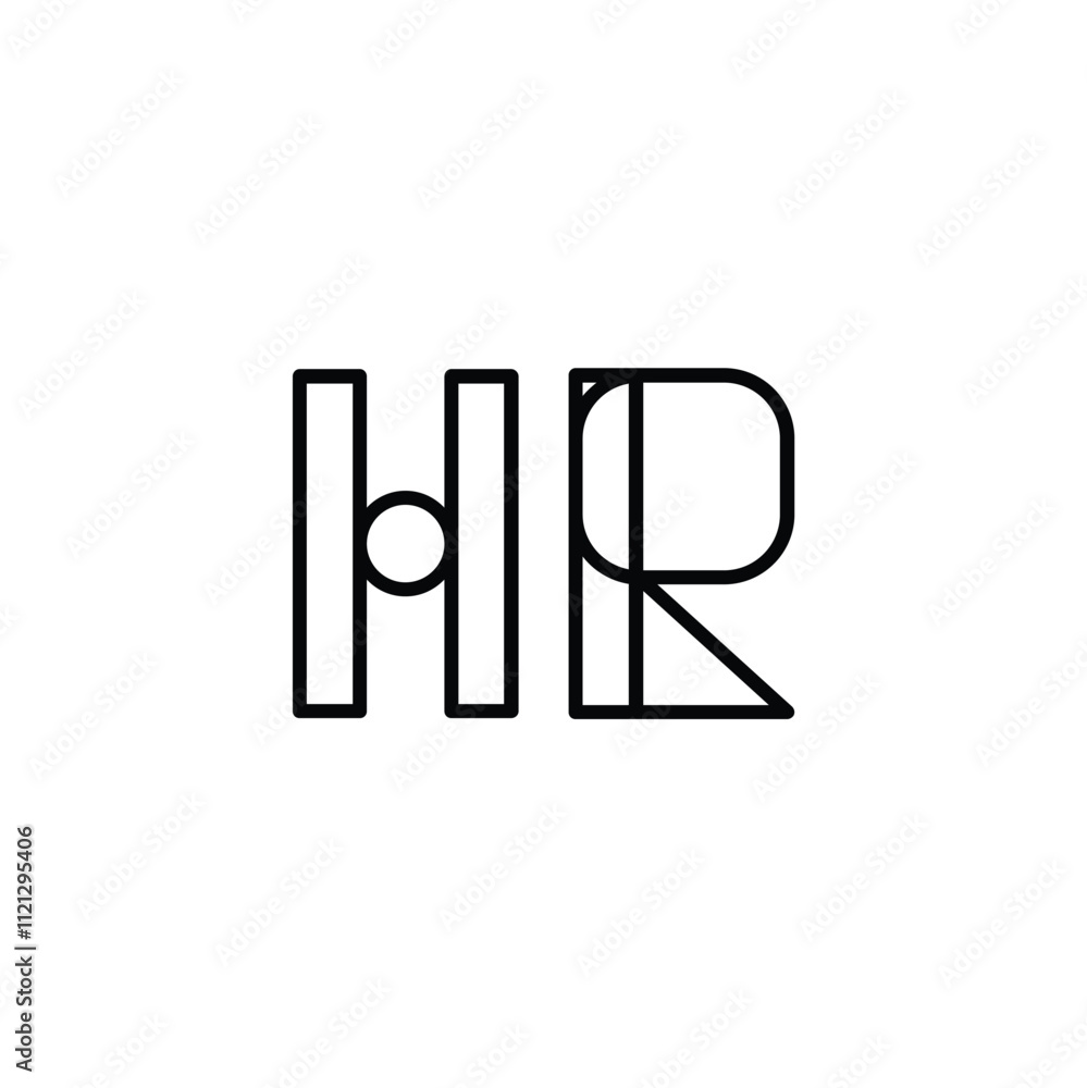 HR monogram logo design letter text name symbol monochrome logotype alphabet character simple logo HR monogram logo design letter text name symbol monochrome logotype alphabet character simple logo