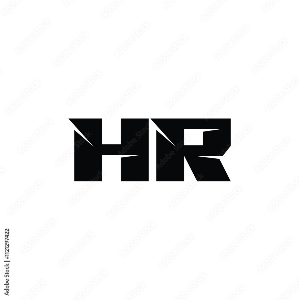 HR monogram logo design letter text name symbol monochrome logotype alphabet character simple logo HR monogram logo design letter text name symbol monochrome logotype alphabet character simple logo