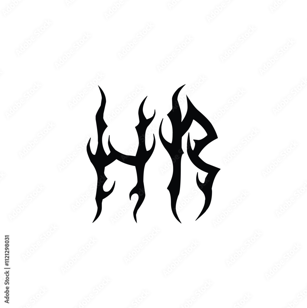 HR monogram logo design letter text name symbol monochrome logotype alphabet character simple logo HR monogram logo design letter text name symbol monochrome logotype alphabet character simple logo