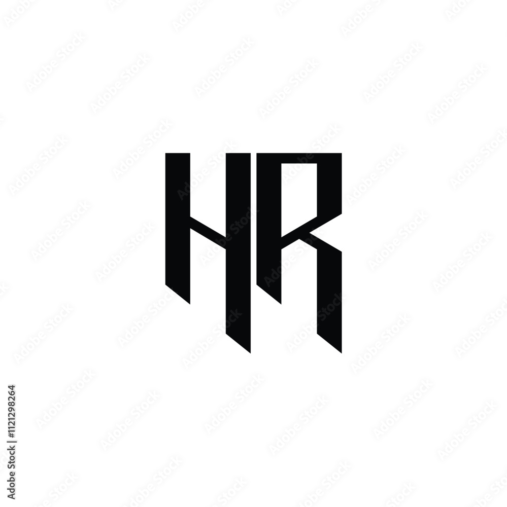 HR monogram logo design letter text name symbol monochrome logotype alphabet character simple logo HR monogram logo design letter text name symbol monochrome logotype alphabet character simple logo