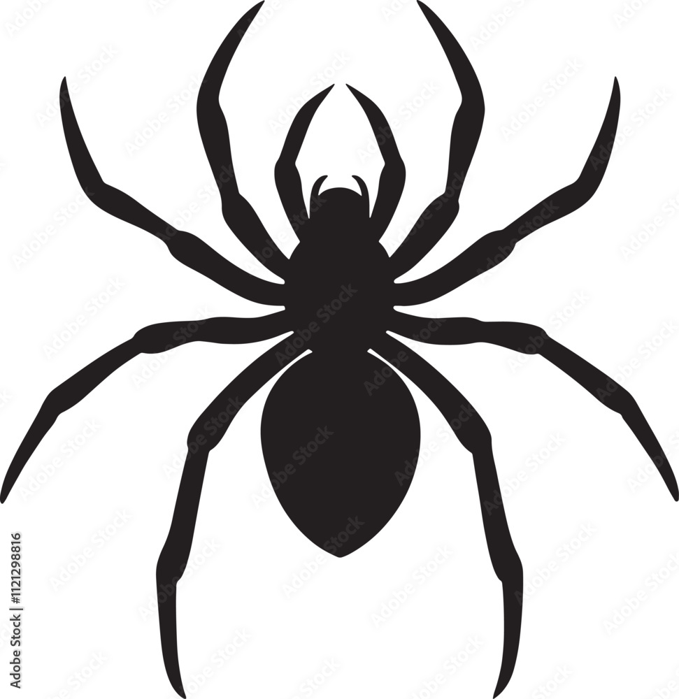 Spider silhouette vector illustration Spider silhouette vector illustration