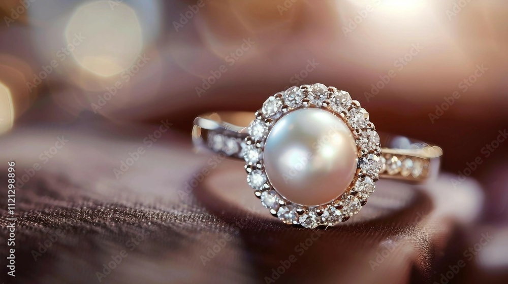 Custom Swan Ring Design with Golden Pearl Custom Swan Ring Design with Golden Pearl