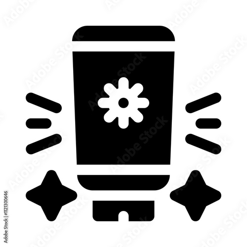 Sunscreen glyph icon